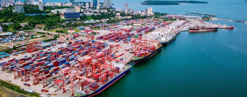 View of Sihanoukville Port