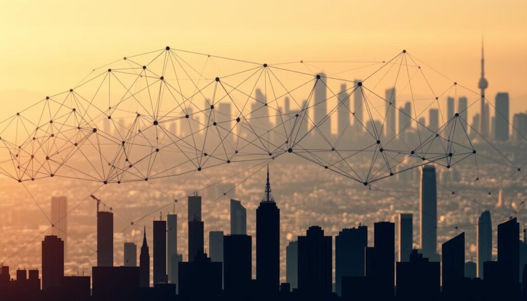 A striking architectural diagram depicting the legal structures and frameworks governing foreign property investment. In the foreground, an intricate network of interconnected geometric shapes and lines, representing the complex legal and regulatory environment. The middle ground showcases silhouettes of various property types, from residential to commercial, to illustrate the scope of foreign investment opportunities. In the background, a hazy cityscape with skyscrapers and landmarks, conveying the global context of this legal landscape. The scene is illuminated by a warm, diffused lighting, creating a sense of authority and professionalism. The overall composition balances technical precision with a touch of elegance, reflecting the sophistication of the legal structures involved in foreign property investment. A striking architectural diagram depicting the legal structures and frameworks governing foreign property investment. In the foreground, an intricate network of interconnected geometric shapes and lines, representing the complex legal and regulatory environment. The middle ground showcases silhouettes of various property types, from residential to commercial, to illustrate the scope of foreign investment opportunities. In the background, a hazy cityscape with skyscrapers and landmarks, conveying the global context of this legal landscape. The scene is illuminated by a warm, diffused lighting, creating a sense of authority and professionalism. The overall composition balances technical precision with a touch of elegance, reflecting the sophistication of the legal structures involved in foreign property investment.