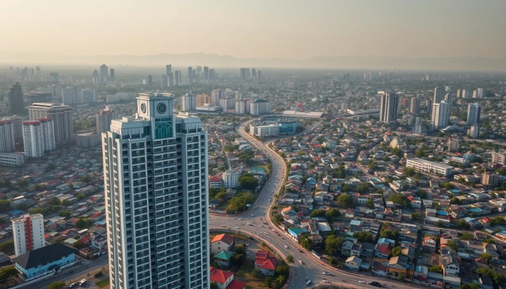 A sweeping aerial view of a bustling Cambodian city, its skyline punctuated by a patchwork of high-rises and low-slung residential blocks. In the foreground, a modern, multi-story building stands prominently, its facade adorned with intricate architectural details that hint at its strata title status. The middle ground reveals a network of winding streets, bustling with local life, while the background is dominated by distant, hazy mountains, providing a serene natural backdrop. The scene is bathed in warm, golden light, conveying a sense of prosperity and stability. The overall composition evokes a harmonious blend of urban development and traditional Cambodian influences, capturing the essence of property ownership in this dynamic Southeast Asian nation. A sweeping aerial view of a bustling Cambodian city, its skyline punctuated by a patchwork of high-rises and low-slung residential blocks. In the foreground, a modern, multi-story building stands prominently, its facade adorned with intricate architectural details that hint at its strata title status. The middle ground reveals a network of winding streets, bustling with local life, while the background is dominated by distant, hazy mountains, providing a serene natural backdrop. The scene is bathed in warm, golden light, conveying a sense of prosperity and stability. The overall composition evokes a harmonious blend of urban development and traditional Cambodian influences, capturing the essence of property ownership in this dynamic Southeast Asian nation.