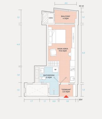 Rose-apple-square-studio-floor-plan